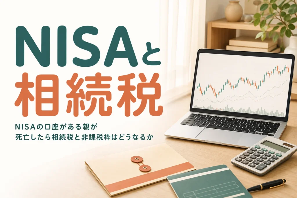 NISA口座がある親が死亡した時の相続税と、非課税の枠を引き継げるかを解説する記事のアイキャッチ