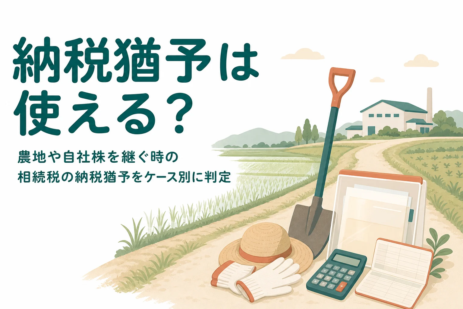 農地や自社株を継ぐケースで相続税の納税猶予が使えるかを判定する記事のアイキャッチ