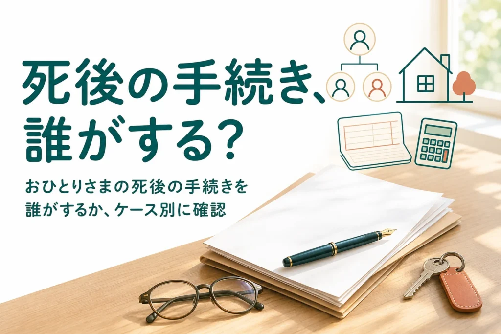 おひとりさまの死後の手続きを誰がするかをケース別に解説する記事のアイキャッチ