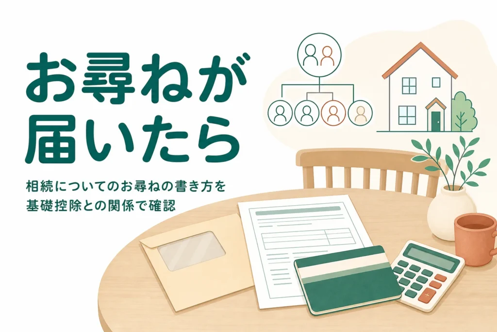 相続についてのお尋ねが届いた時の書き方をケース別に解説する記事のアイキャッチ