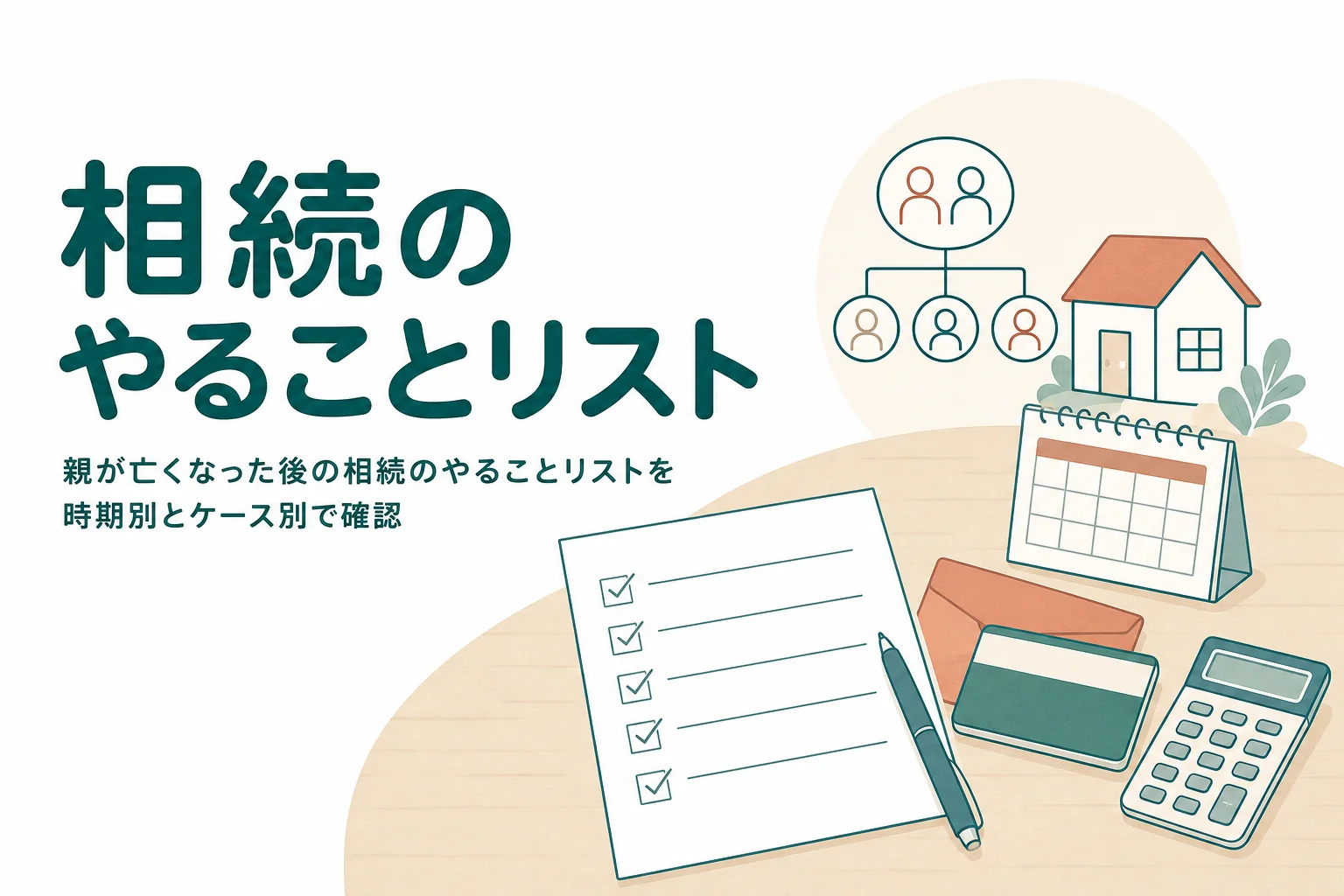 親が亡くなった後の相続のやることを時期別に確認する記事のアイキャッチ