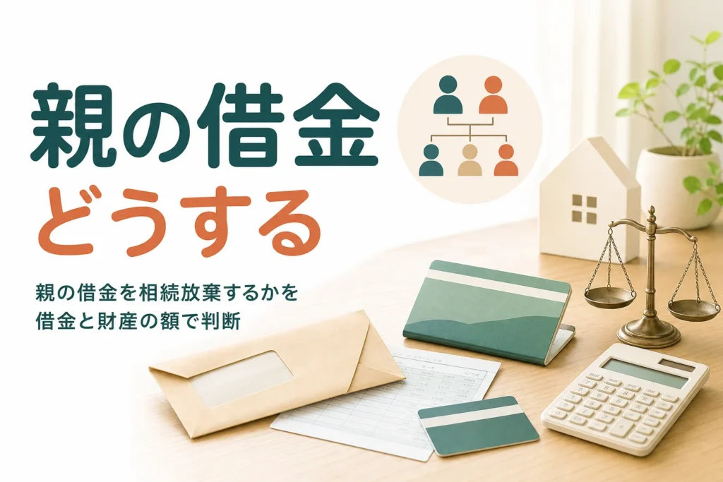 親の借金を相続放棄するかを借金と財産の額で判断する記事のアイキャッチ