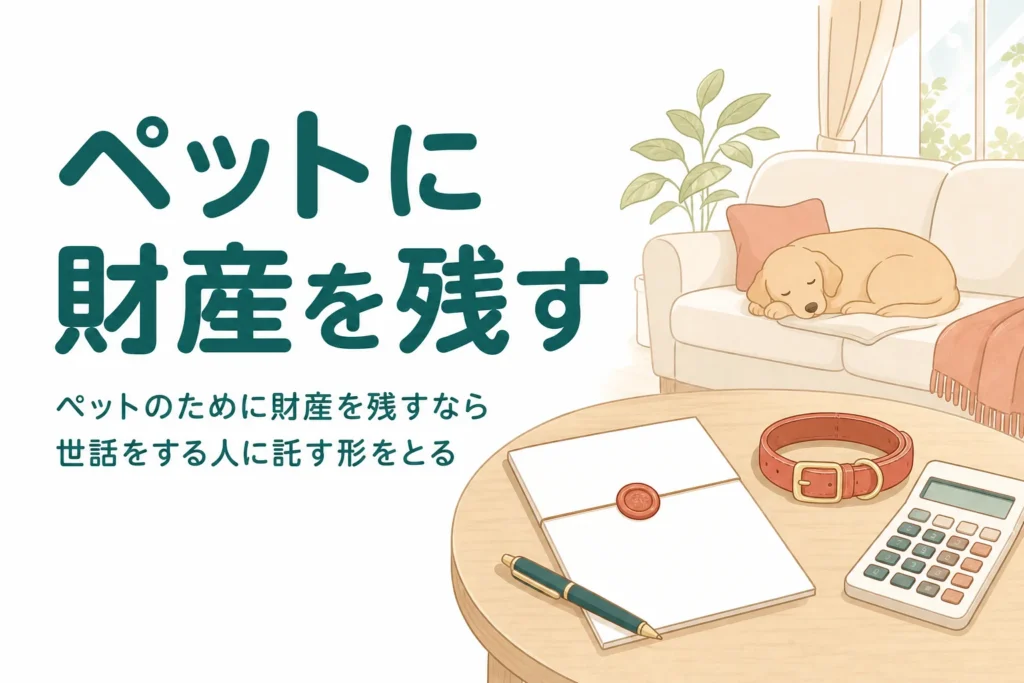 ペットのために財産を残したい時の方法と費用の考え方を解説する記事のアイキャッチ