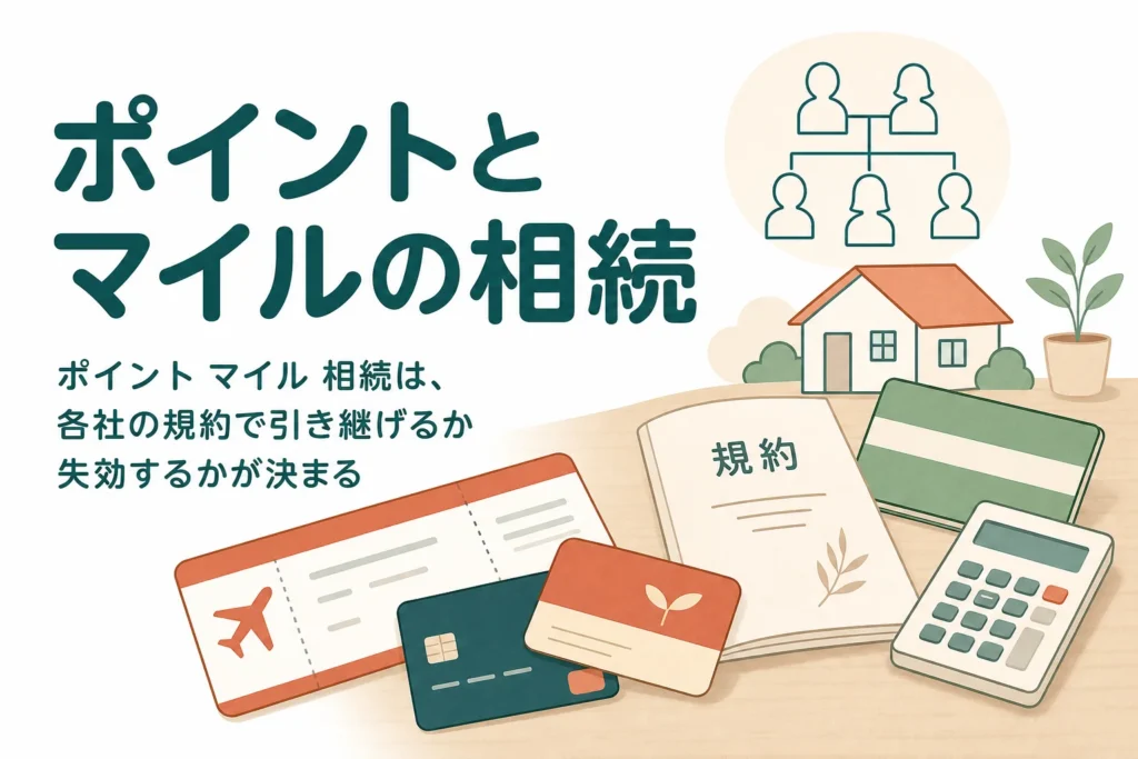ポイントやマイルを相続できるかと引き継ぎの手続きを解説する記事のアイキャッチ