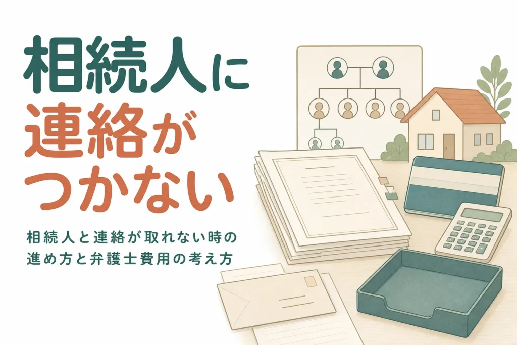 疎遠な相続人に連絡が取れない時の進め方と専門家に頼む費用をケース別に解説する記事のアイキャッチ