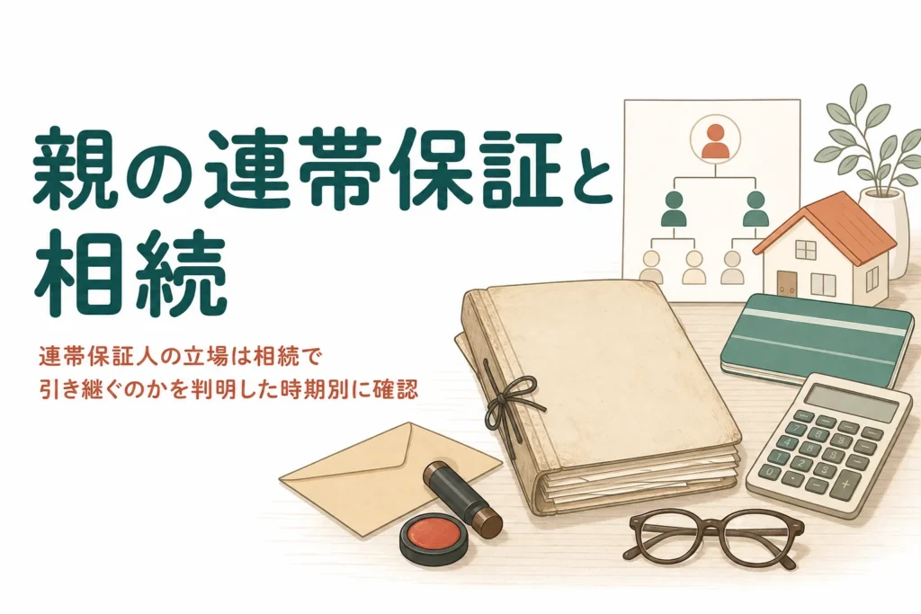親が連帯保証人だった時に相続で引き継ぐかを判明時期別に確認する記事のアイキャッチ