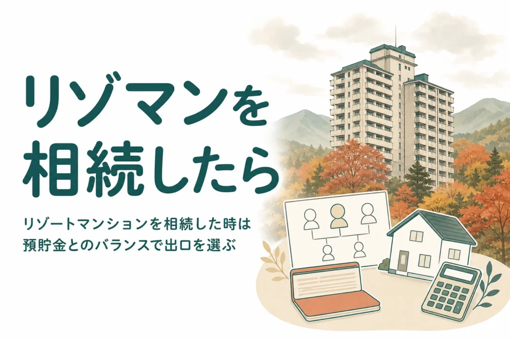 売れにくいリゾートマンションを相続した時の対処法をケース別に解説する記事のアイキャッチ
