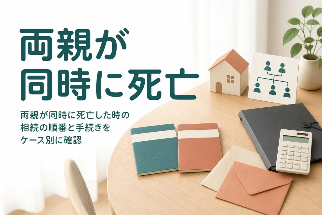 両親が同時に亡くなった場合の相続の順番と手続きを解説する記事のアイキャッチ