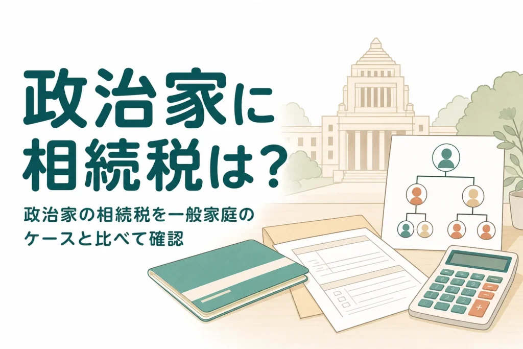 政治家の相続税の仕組みを一般家庭のケースと比べて確認する記事のアイキャッチ