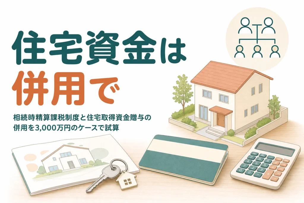 相続時精算課税制度と住宅取得資金贈与の併用を試算で判断する記事のアイキャッチ