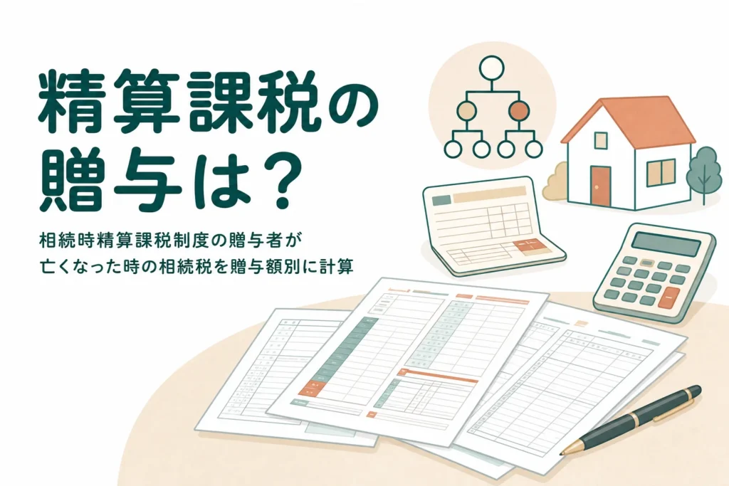 相続時精算課税制度の贈与者が亡くなった時の相続税を贈与額別に計算する記事のアイキャッチ
