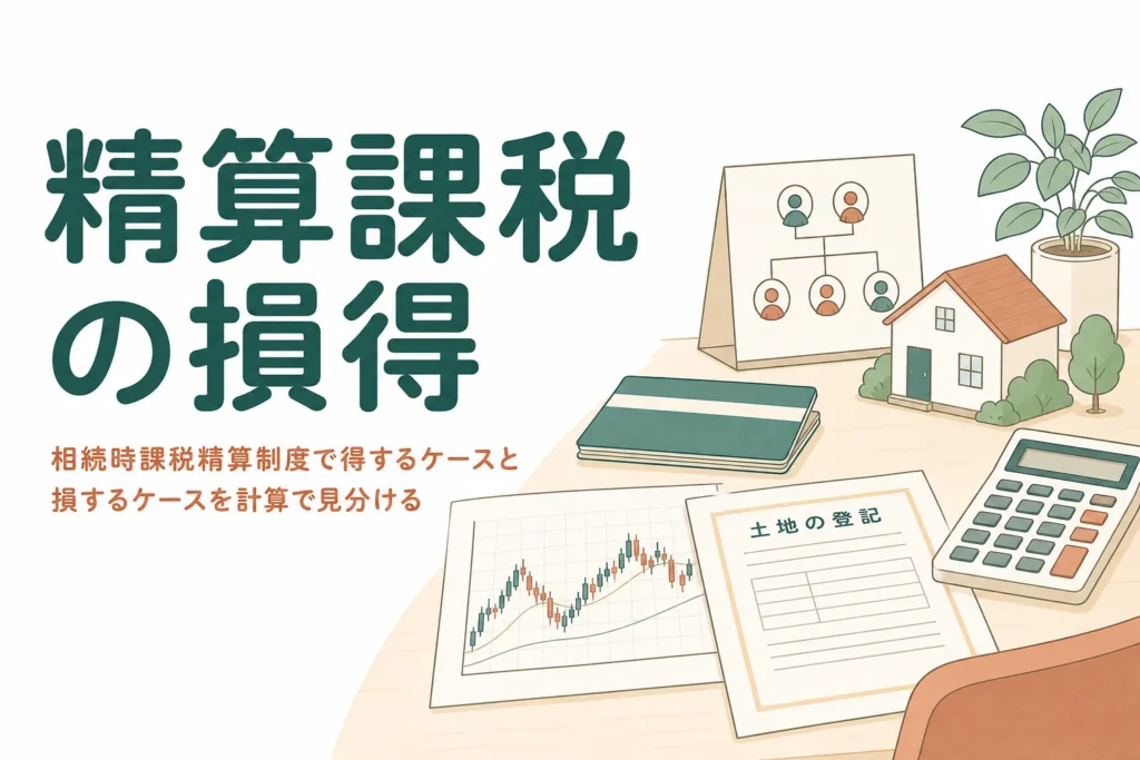 相続時課税精算制度で得するケースと損するケースを計算例で見分ける記事のアイキャッチ