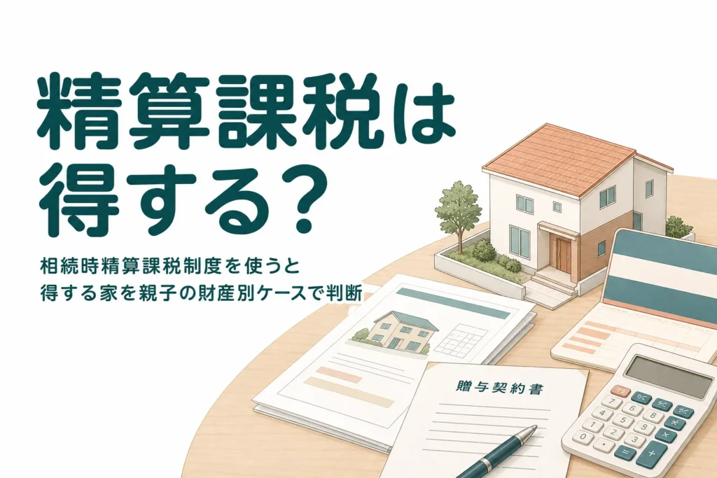 相続時精算課税制度を使うと得する家を財産別のケースで判断する記事のアイキャッチ