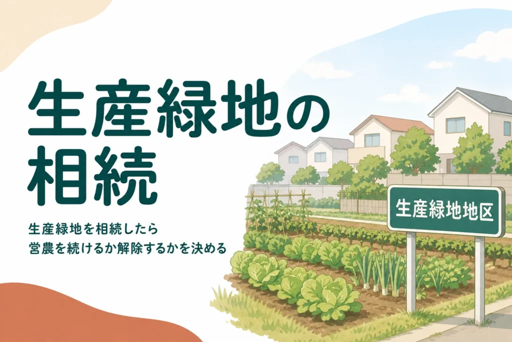 生産緑地を相続した時に営農を続けるか解除するかの判断をケース別に解説する記事のアイキャッチ