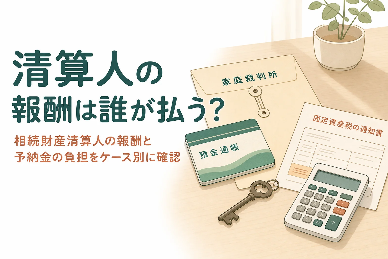 相続財産清算人の報酬と予納金を誰が負担するかを解説する記事のアイキャッチ
