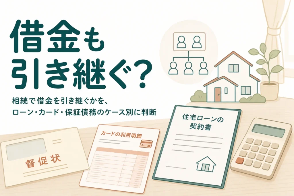 相続で借金を引き継ぐかを借金の種類ごとに判断する記事のアイキャッチ