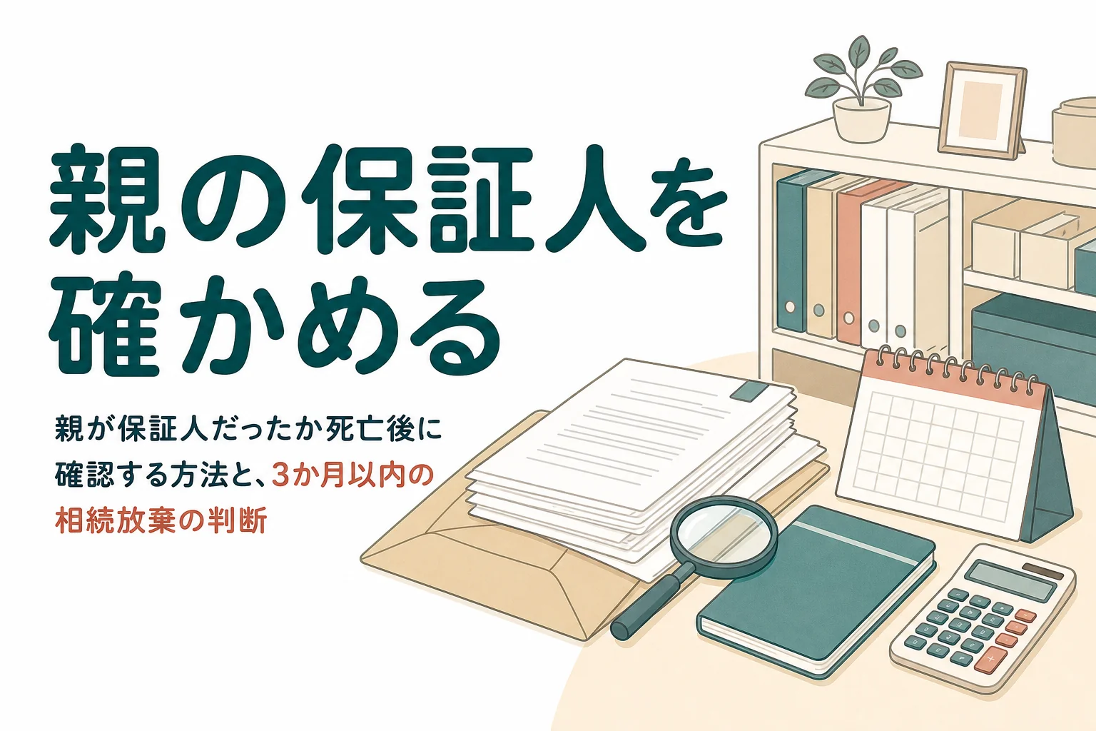 亡くなった親が誰かの保証人になっていたかを確認する方法を解説する記事のアイキャッチ