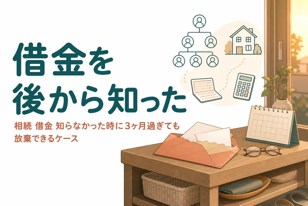 相続後に借金を知らなかった時、3ヶ月過ぎても相続放棄できるケースを解説する記事のアイキャッチ