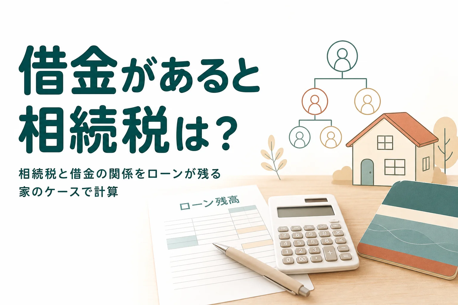 借金やローンがある家の相続税をケース別に計算する記事のアイキャッチ
