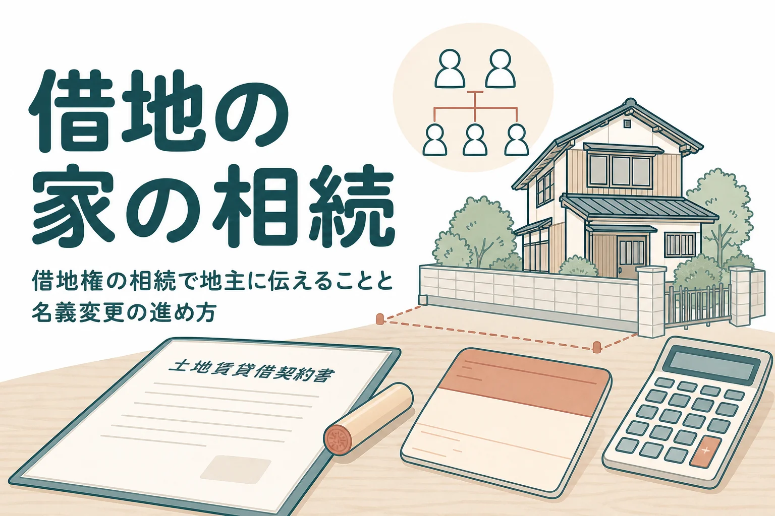 借地権付きの家を相続した時の地主への連絡と名義変更をケース別に解説する記事のアイキャッチ