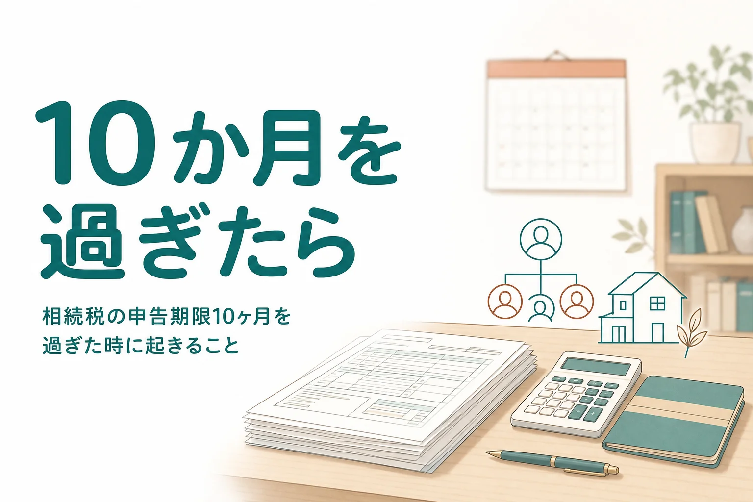 相続税の申告期限の10か月を過ぎた時に何が起きるかを解説する記事のアイキャッチ