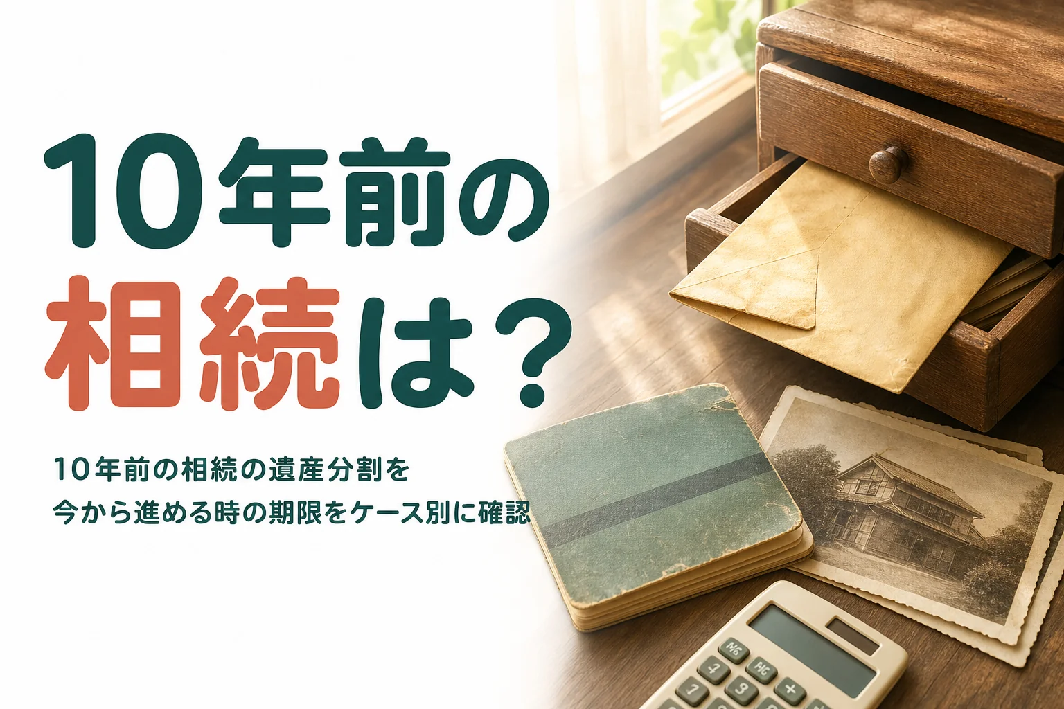 10年前の相続の遺産分割を今から進める時の期限をケース別に確認する記事のアイキャッチ
