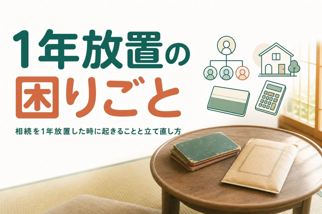 亡くなって1年たっても相続手続きをしていない時の困りごとを解説する記事のアイキャッチ