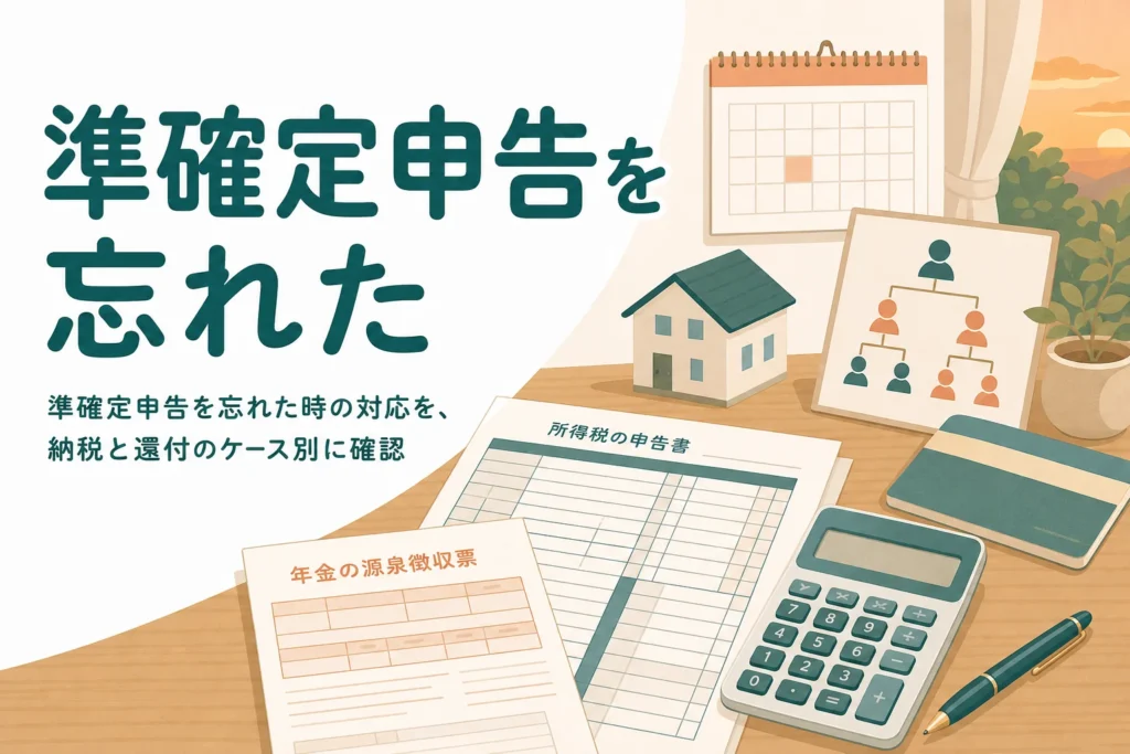 準確定申告を忘れて4か月を過ぎた時の対応をケース別に確認する記事のアイキャッチ