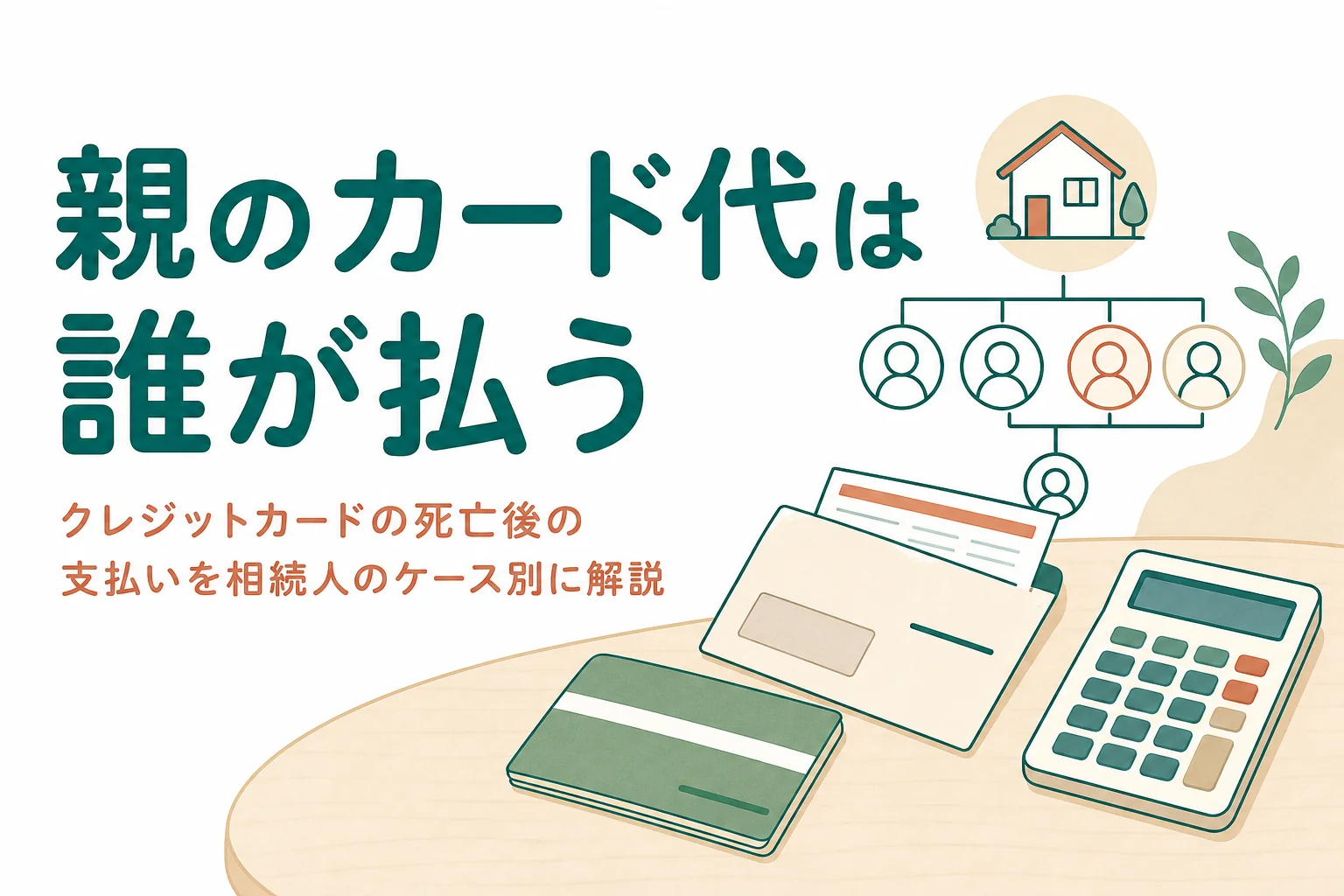 亡くなった親のクレジットカードの支払いを誰がするかを解説する記事のアイキャッチ