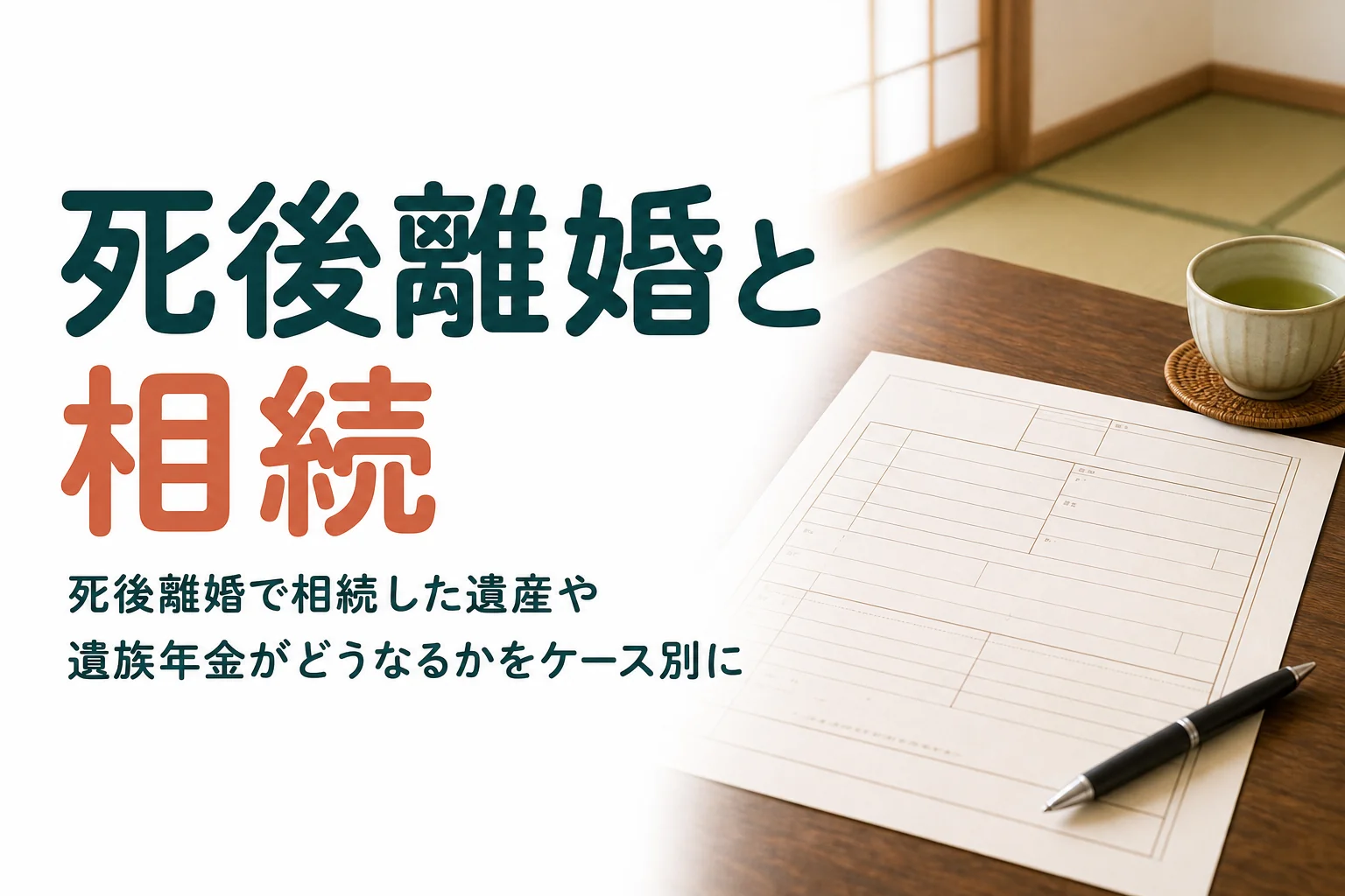 死後離婚(姻族関係終了届)をした後の相続・遺族年金への影響を解説する記事のアイキャッチ