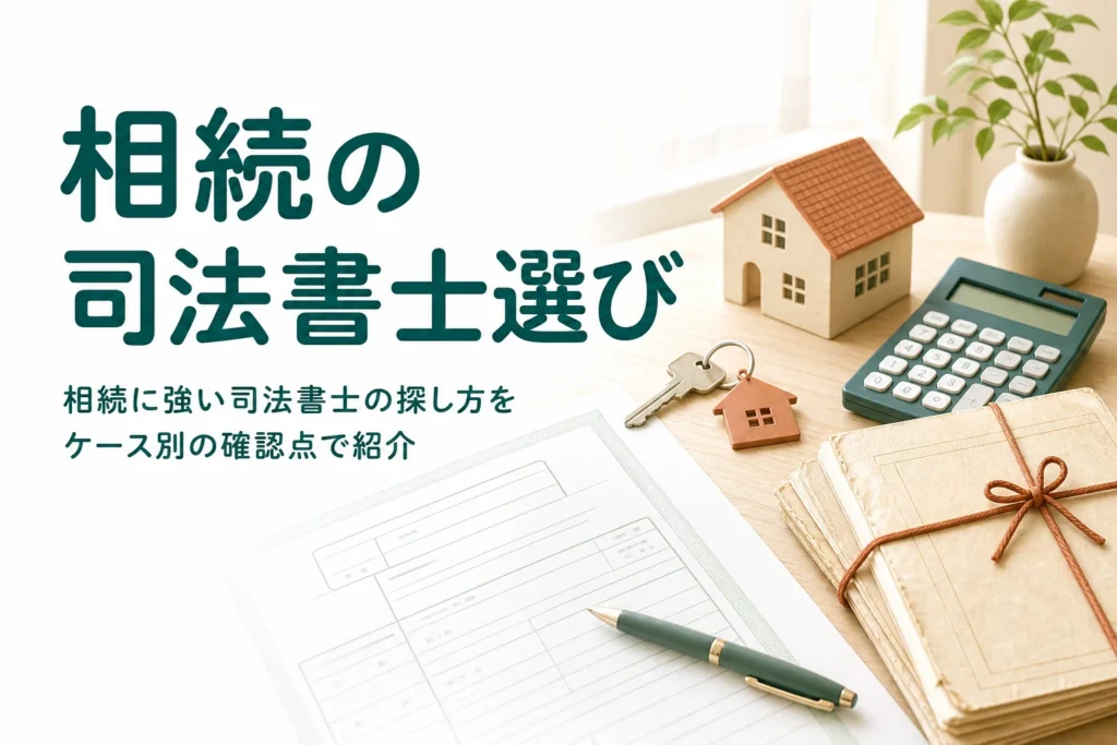 相続に強い司法書士の探し方と依頼前の確認点をケース別に解説する記事のアイキャッチ
