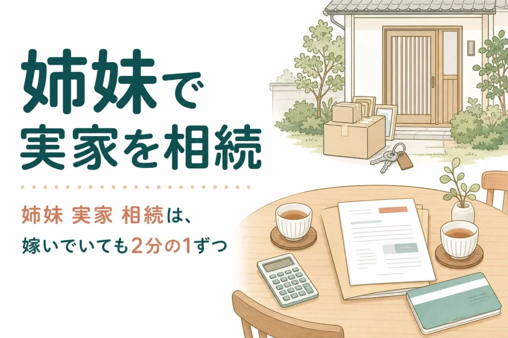 姉妹だけで親の家を相続する時によくある悩みと分け方を解説する記事のアイキャッチ