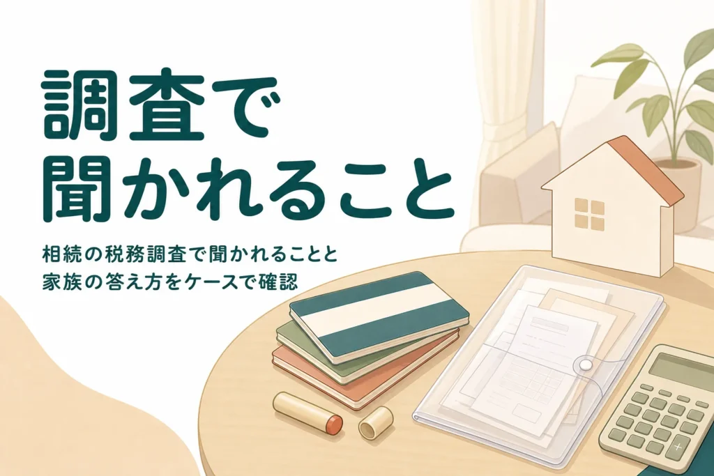 相続税の税務調査で家族が聞かれやすい質問と答え方をケース別に確認する記事のアイキャッチ