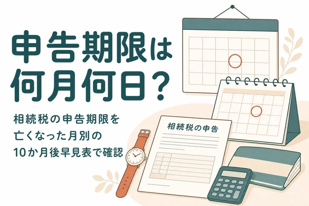 相続税の申告期限を亡くなった月別に確かめる記事のアイキャッチ