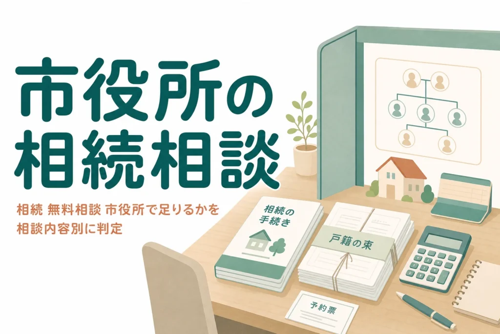 市役所の相続無料相談で足りるかを相談内容別に判定する記事のアイキャッチ