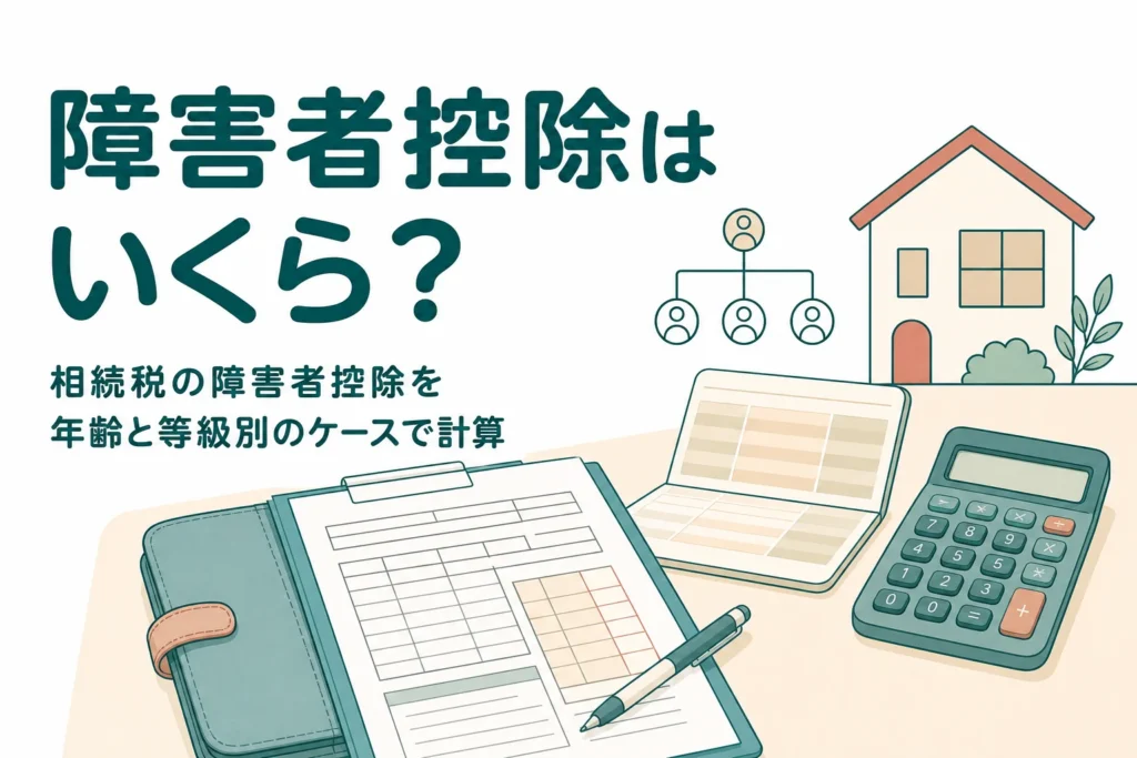 相続税の障害者控除を年齢と等級別のケースで計算する記事のアイキャッチ