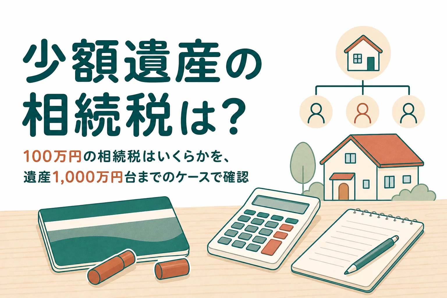 100万円など少額の遺産にかかる相続税と、申告が要るケースを解説する記事のアイキャッチ