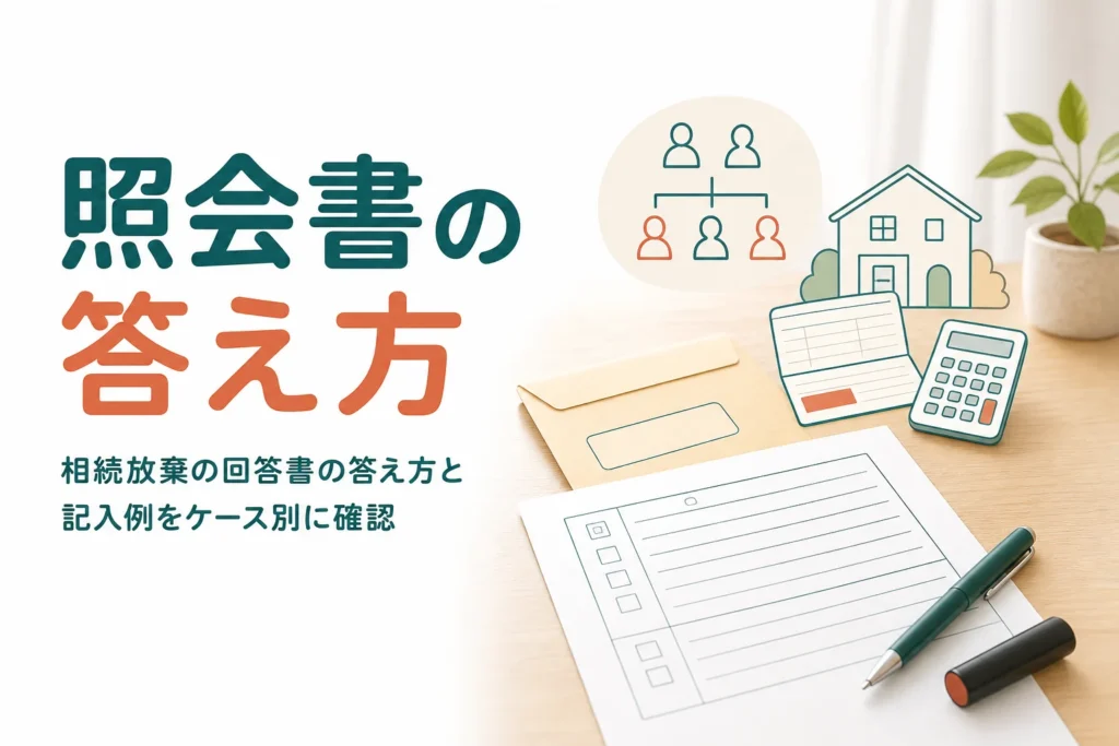 相続放棄の照会書・回答書が届いた時の答え方と記入例を解説する記事のアイキャッチ