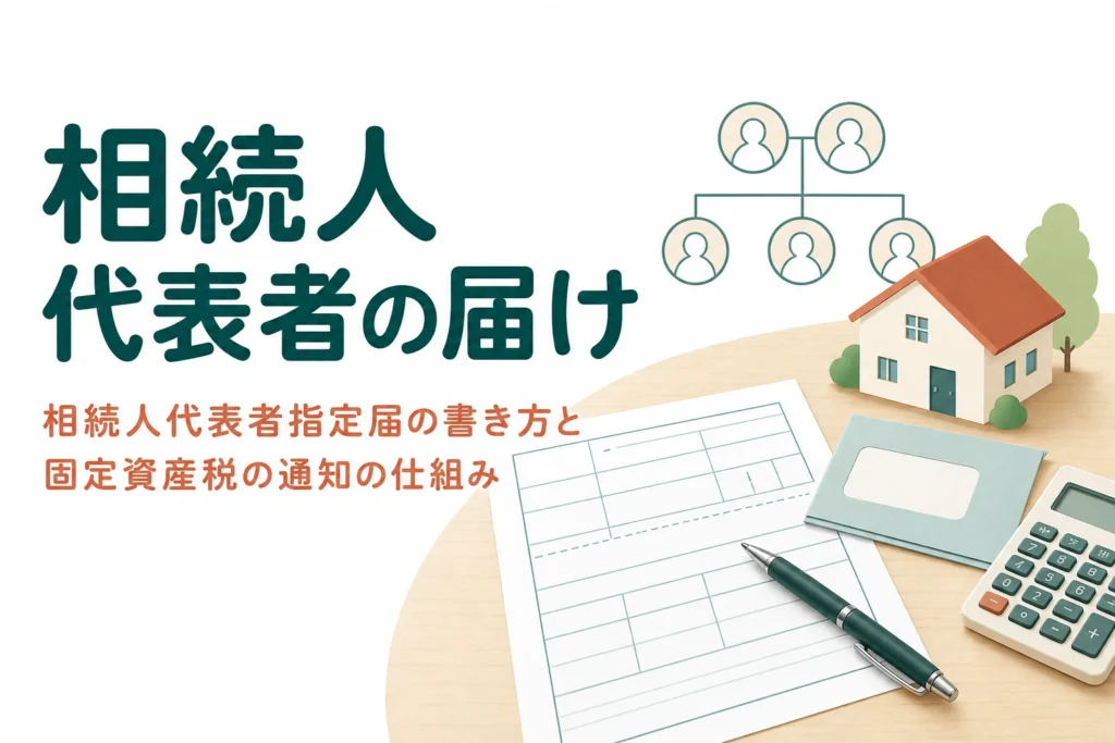 相続人代表者指定届の書き方と固定資産税で必要な理由を解説する記事のアイキャッチ