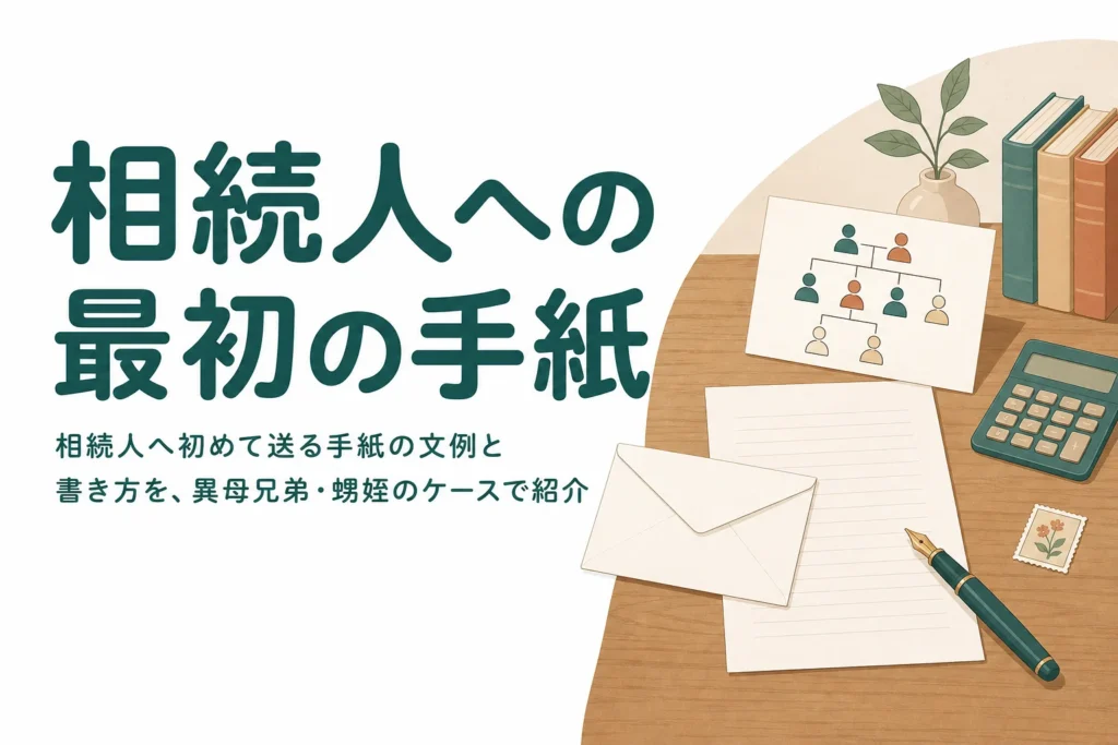 会ったことのない相続人へ送る最初の手紙の書き方を紹介する記事のアイキャッチ