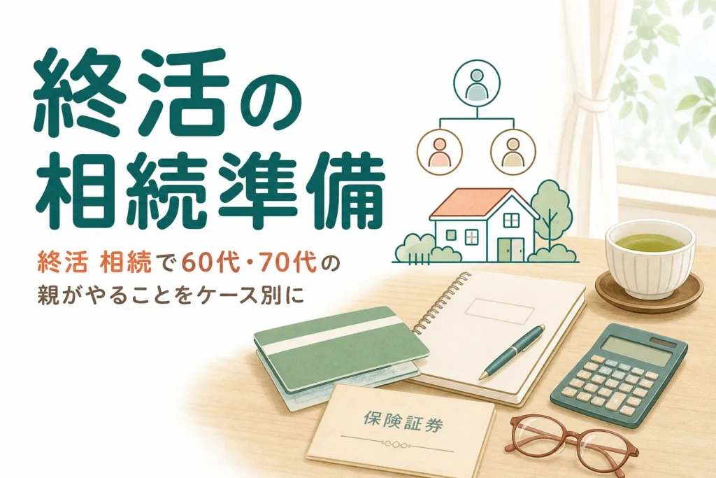 終活で相続の準備として60代・70代の親がやることを解説する記事のアイキャッチ