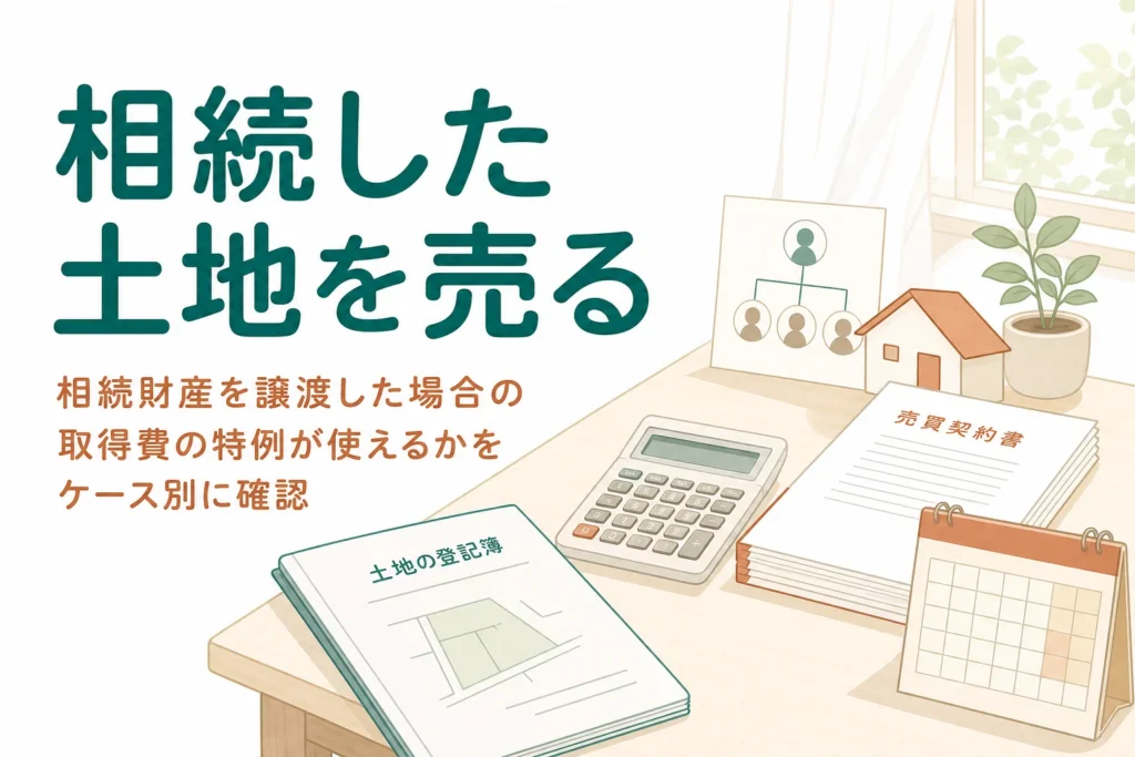 相続財産を譲渡した場合の取得費の特例が使えるかを売却時期と財産別に確認する記事のアイキャッチ