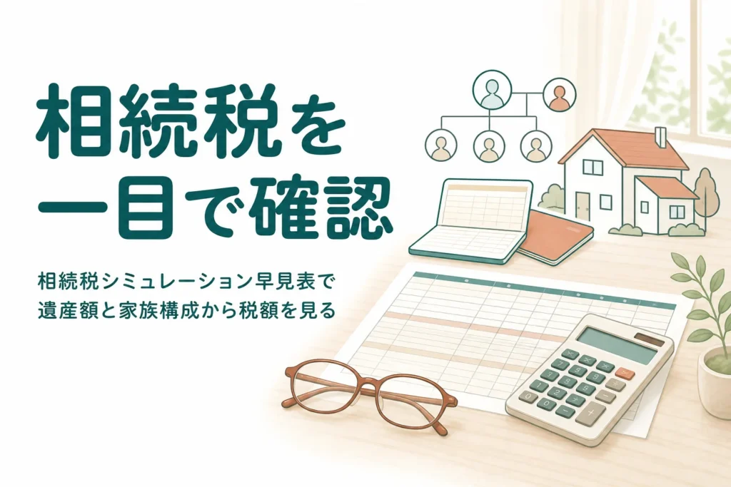 遺産額と家族構成から相続税を一目で確認できる早見表の記事のアイキャッチ