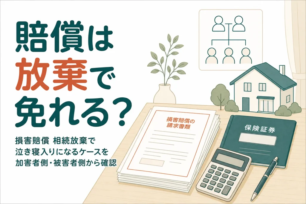 損害賠償の責任が相続放棄で免れるか、泣き寝入りになるケースを解説する記事のアイキャッチ