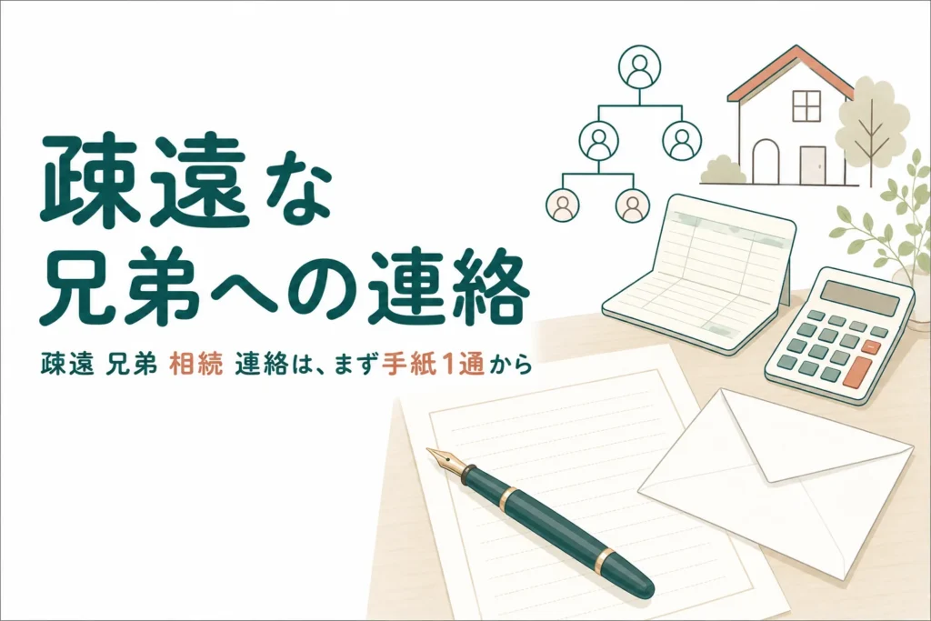 疎遠な兄弟と相続の話し合いをする時の連絡の仕方と手紙の文例を解説する記事のアイキャッチ