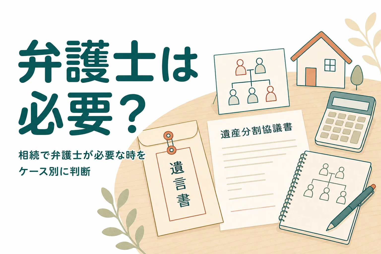 相続で弁護士が必要になる時をケース別に判断する記事のアイキャッチ