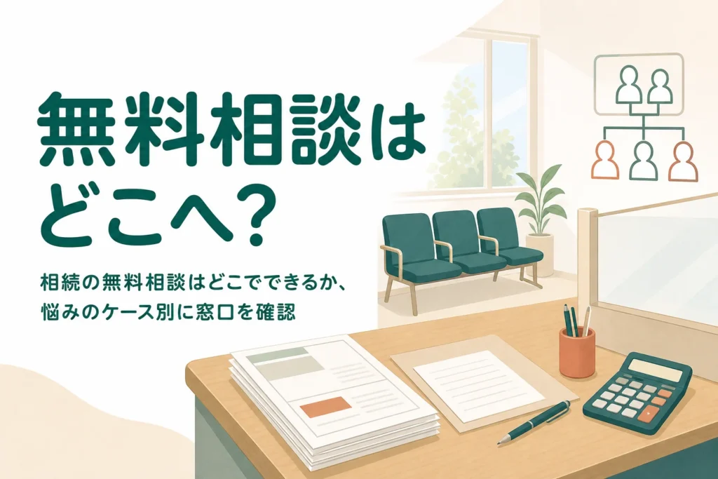 相続の無料相談ができる窓口をケース別に確認する記事のアイキャッチ