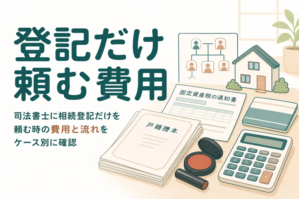 相続登記だけを司法書士に頼む時の費用を解説する記事のアイキャッチ