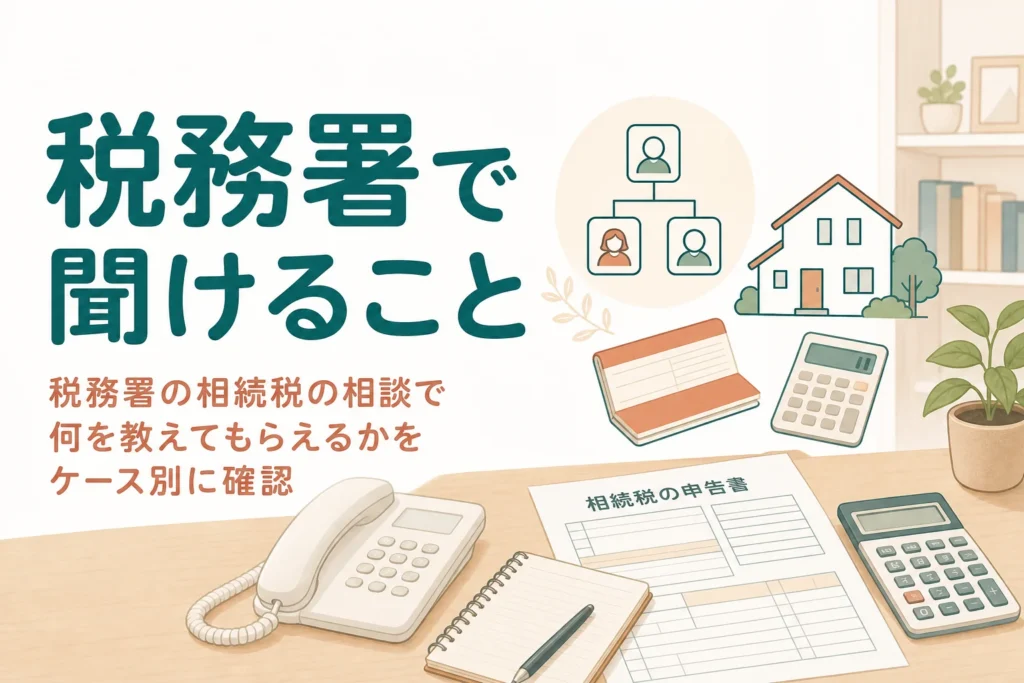 税務署に相続税の相談をすると何を教えてもらえるかを解説する記事のアイキャッチ
