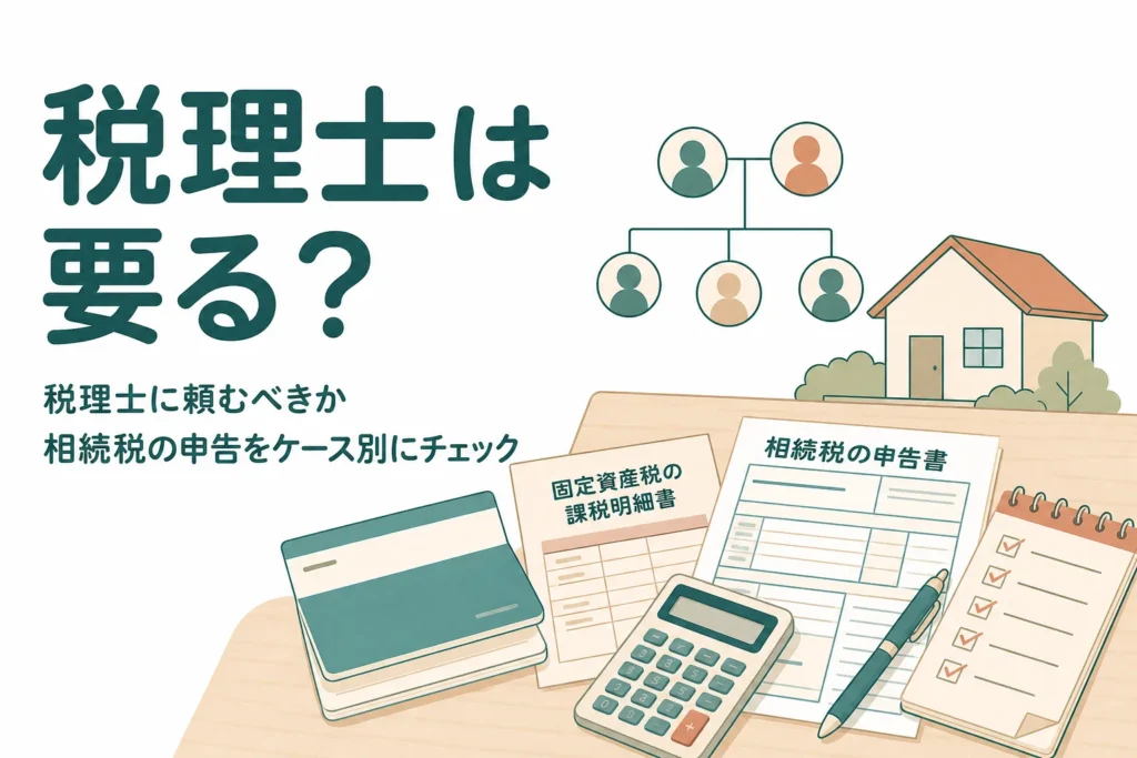 相続税の申告を税理士に頼むべきかをケース別に判断する記事のアイキャッチ